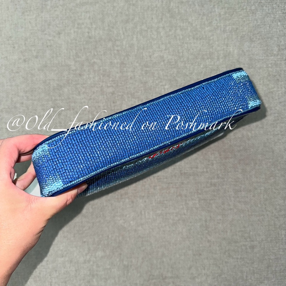 Price Firm - STAUD Tommy Ombré Striped Beaded Shoulder Bag in Ride the Wave - Picture 9 of 11